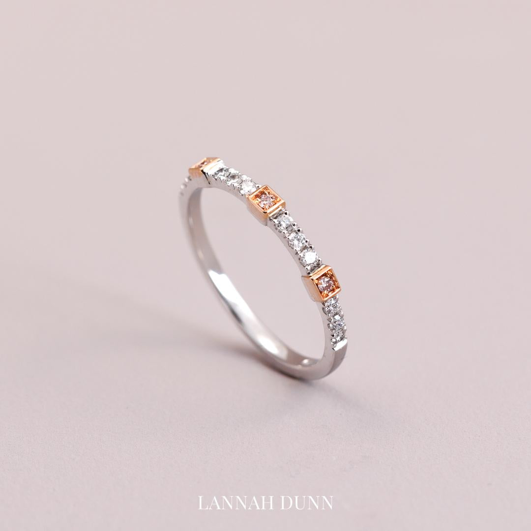 Australian Pink diamond wedding band