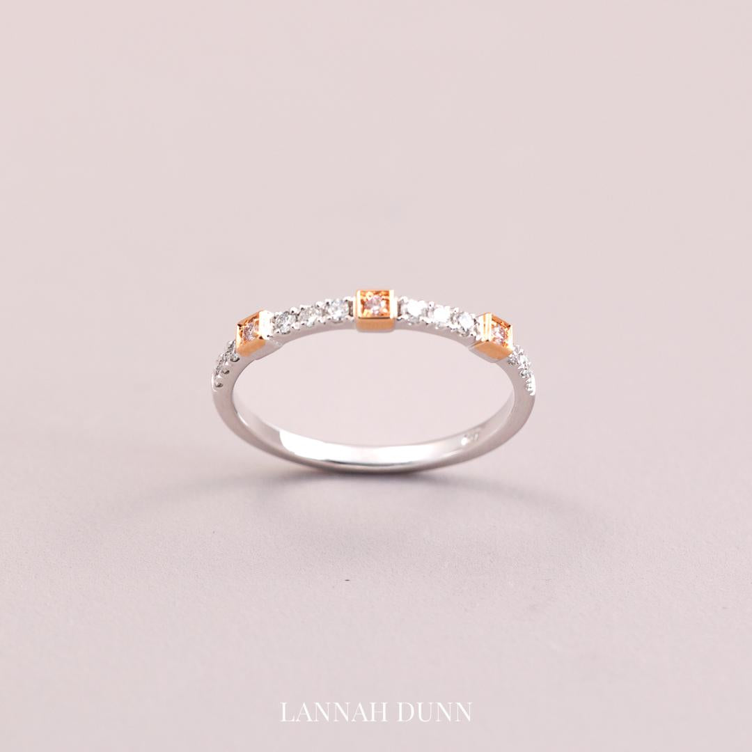 Australian Pink diamond wedding band