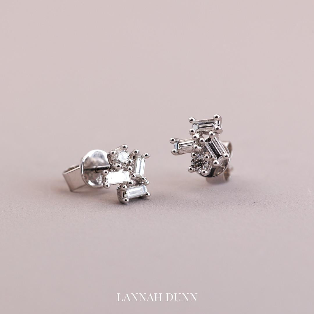 Baguette & Round LD jigsaw studs