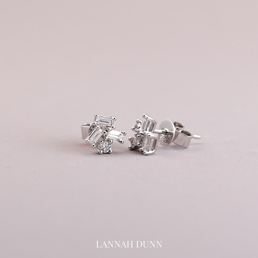 Baguette & Round LD jigsaw studs