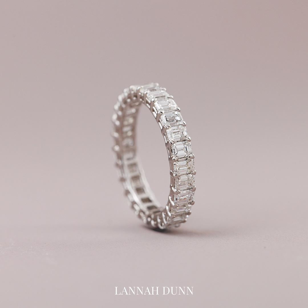Platinum and diamond deco eternity band