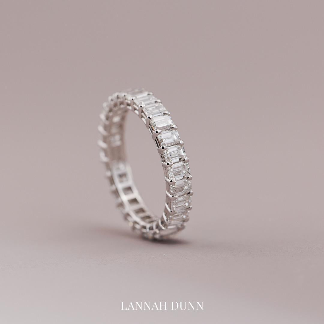 Platinum and diamond deco eternity band