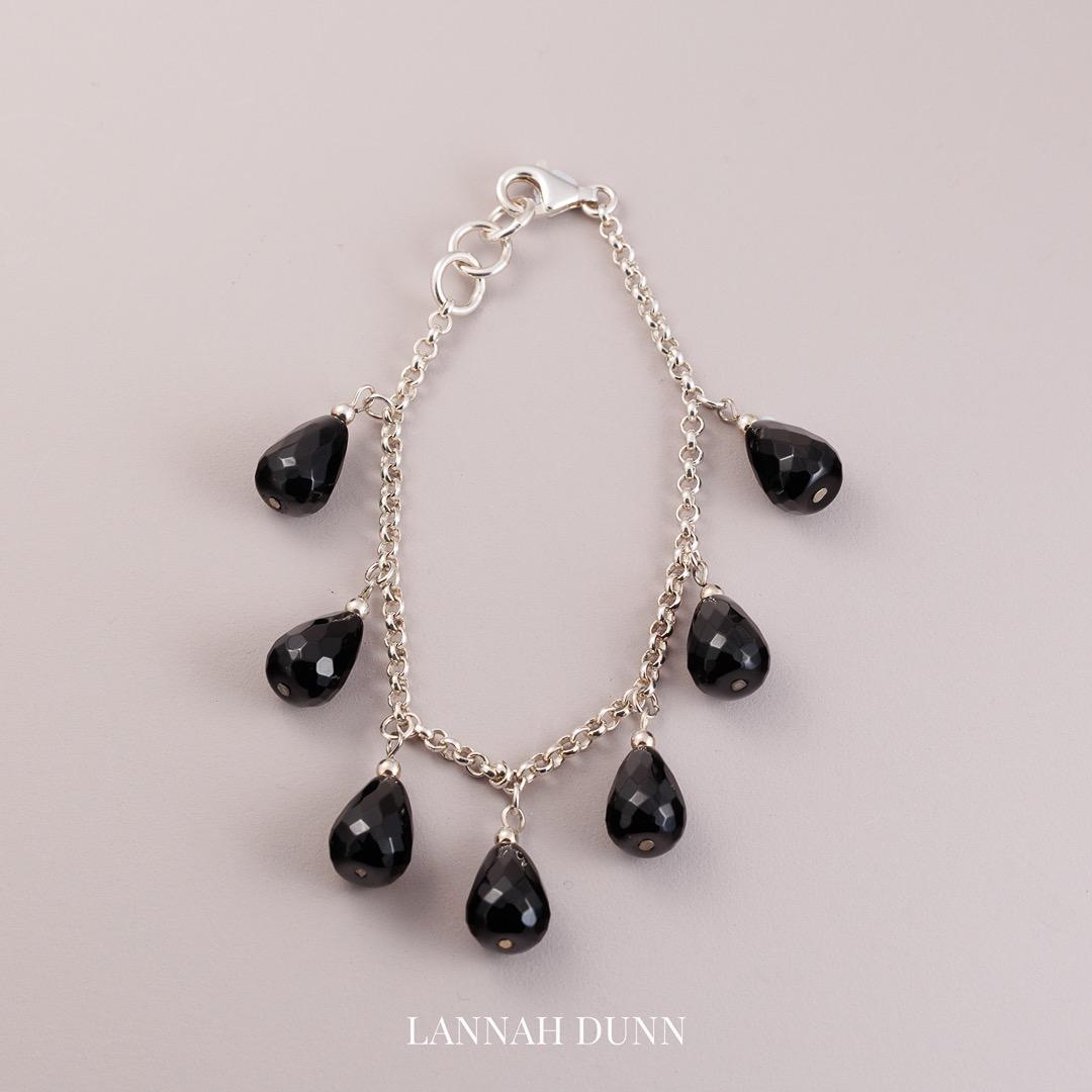 Onyx drop bracelet