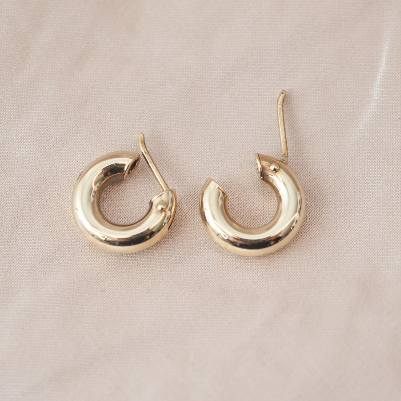 Chunky Hoop Huggie Earrings