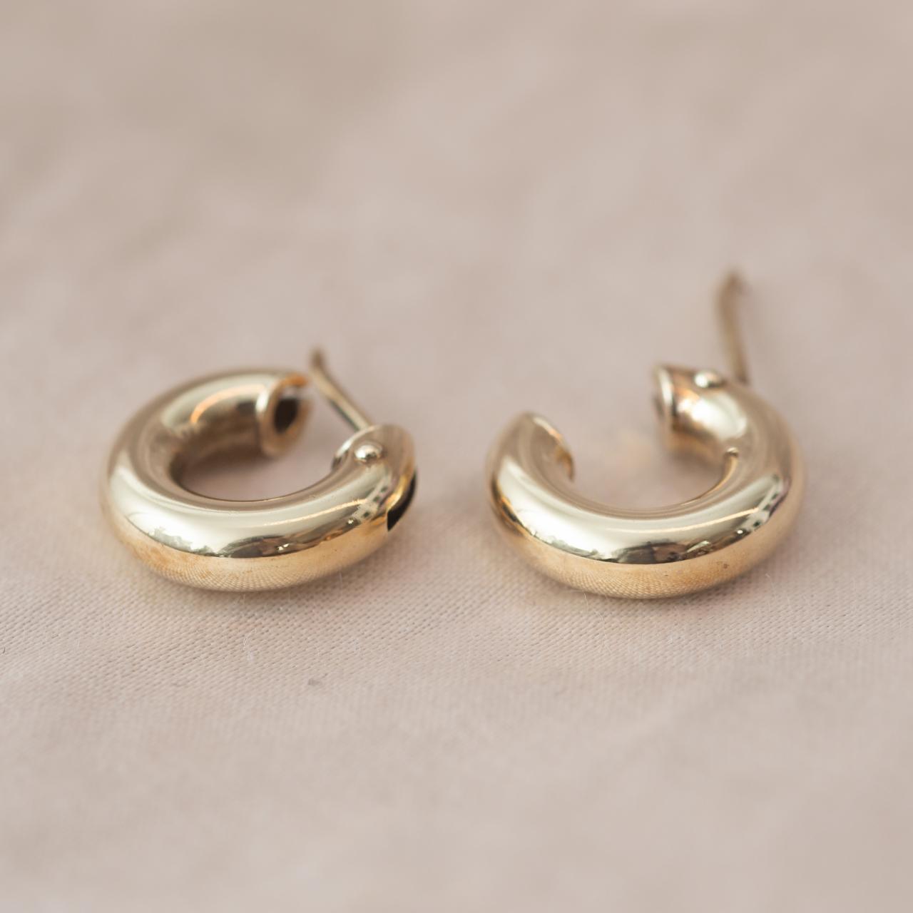 Chunky Hoop Huggie Earrings