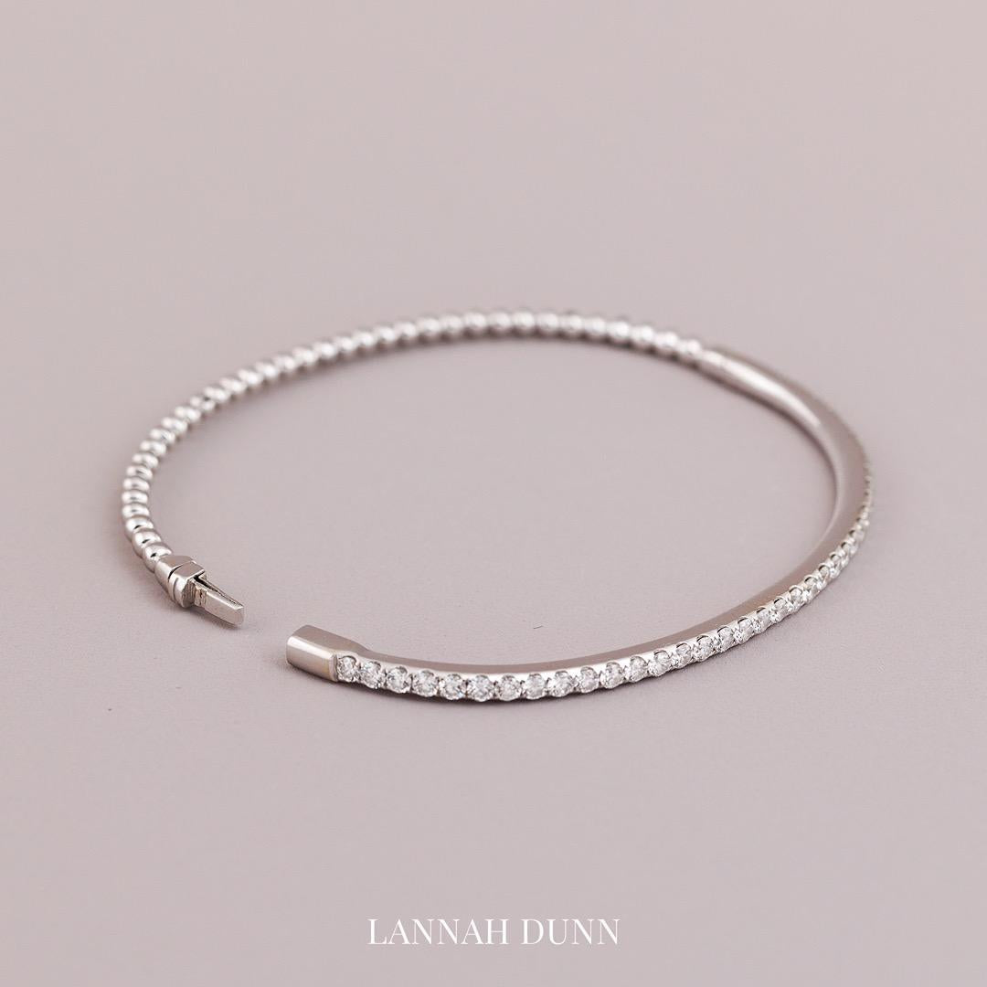 Fine white diamond high carat bangle