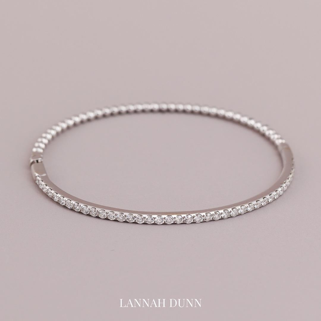 Fine white diamond high carat bangle