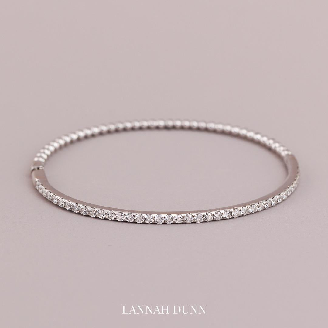 Fine white diamond high carat bangle