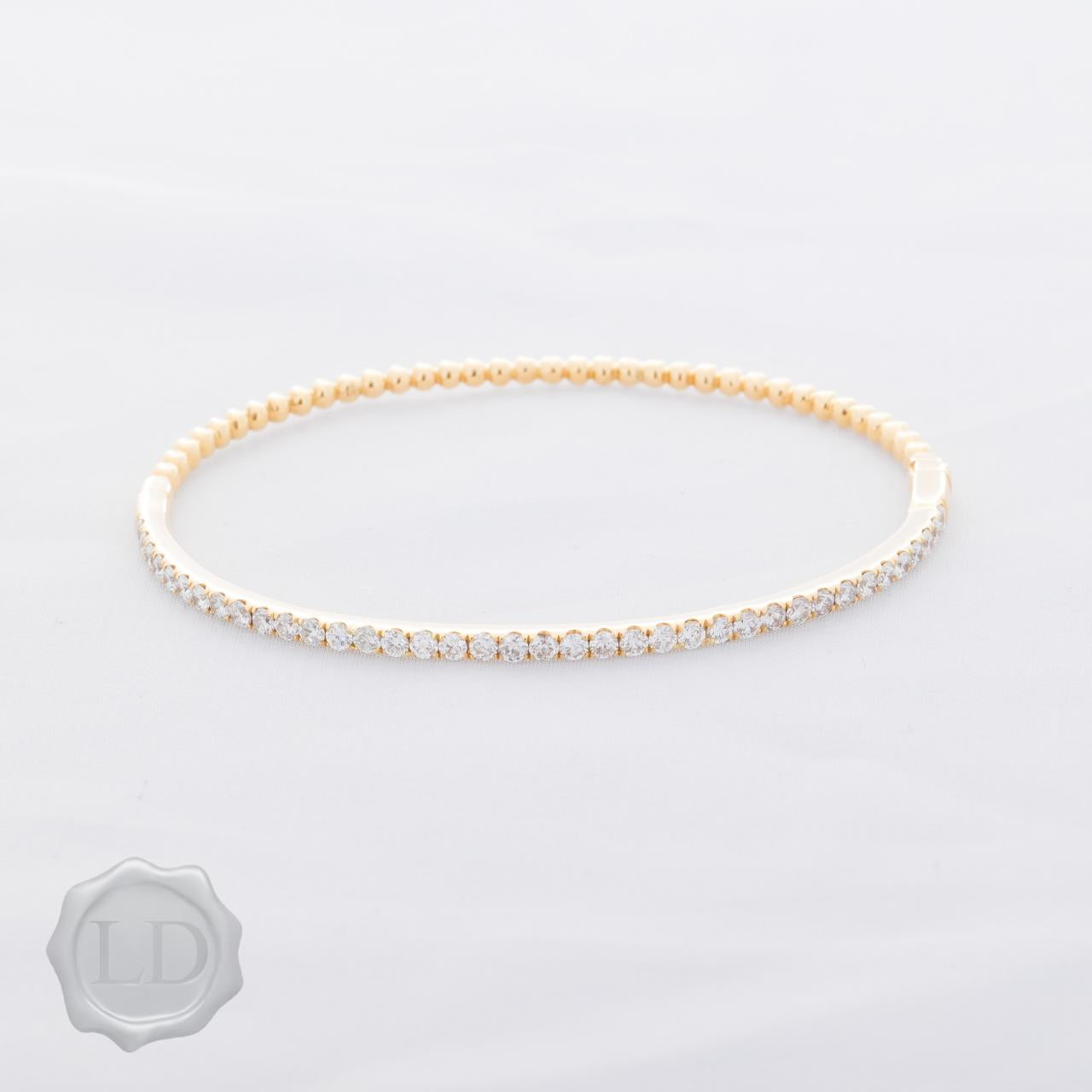 Diamond hinge bangle