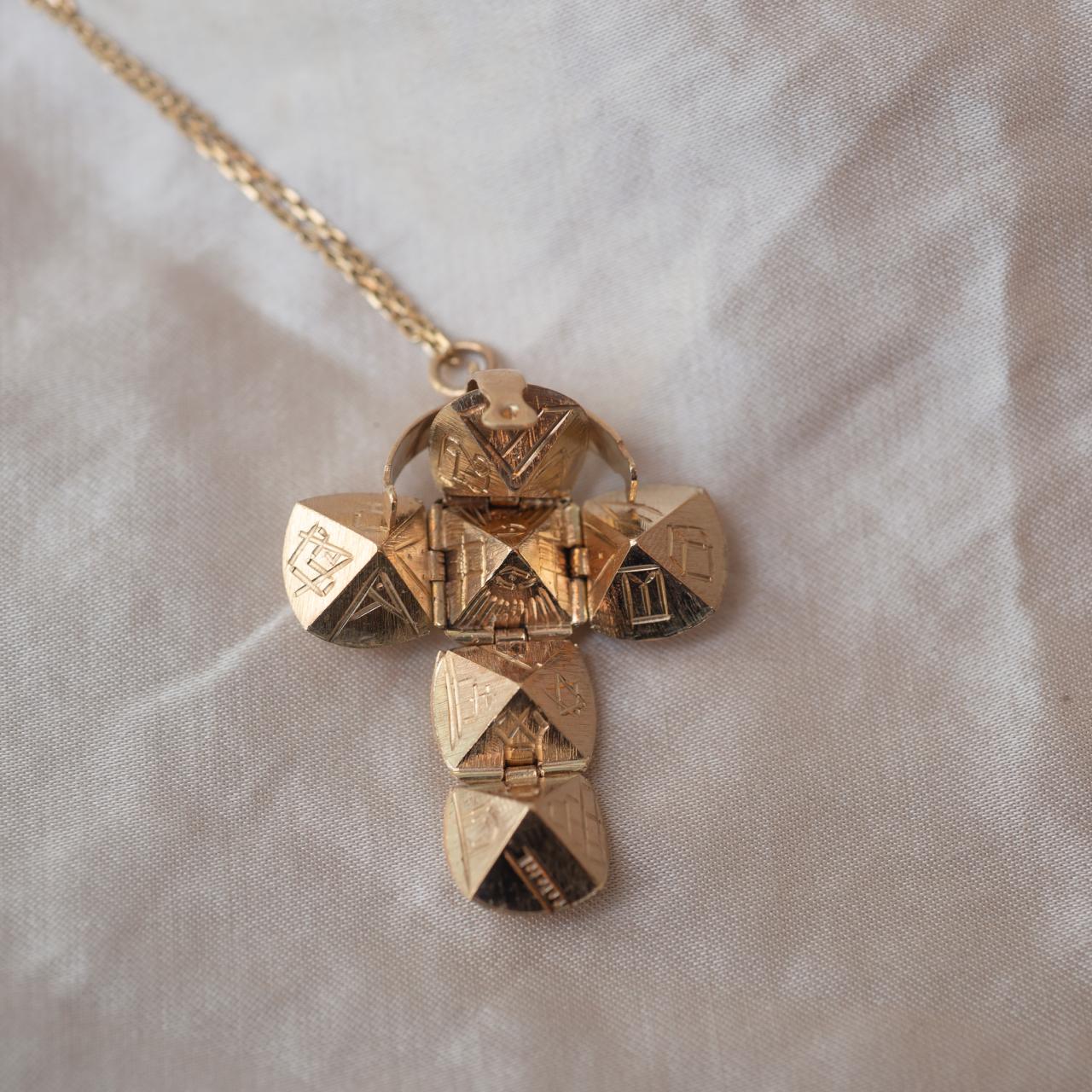 Antique Masonic Orb Pendant