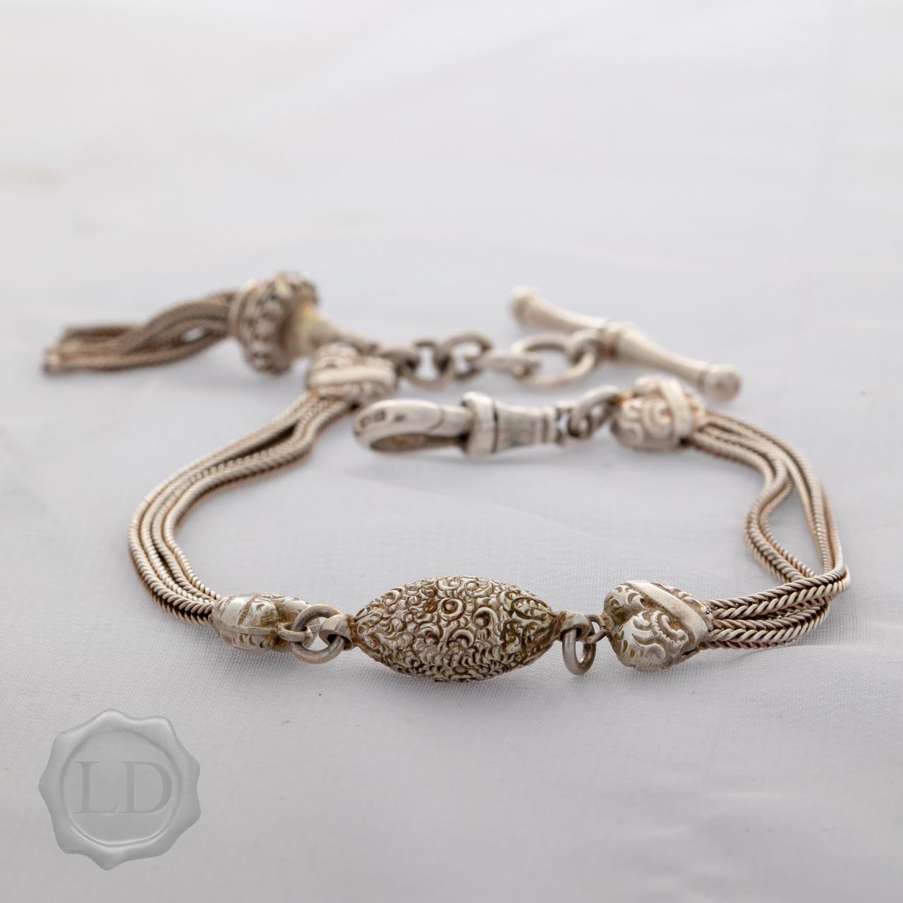 Antique Silver Albertina Watch Chain