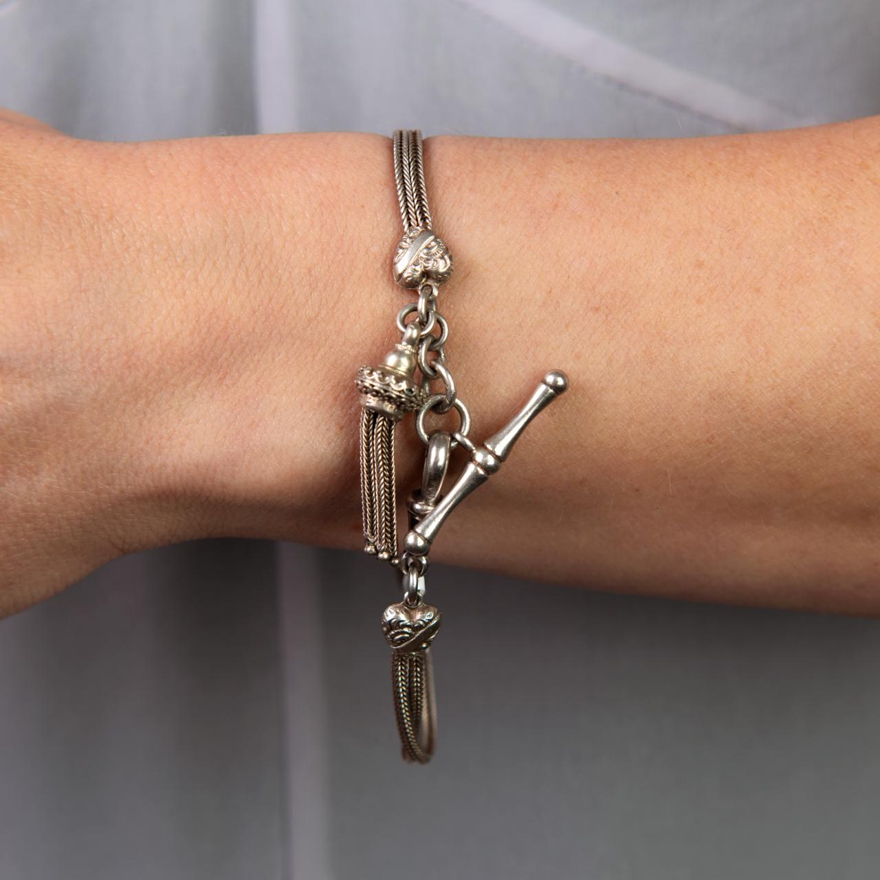 Antique Silver Albertina Watch Chain