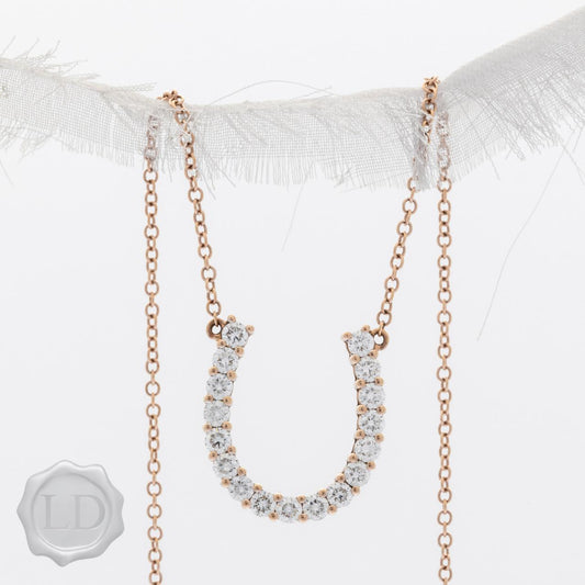 Diamond Maxi Horseshoe necklace, rose gold Diamond Maxi Horseshoe necklace, rose gold