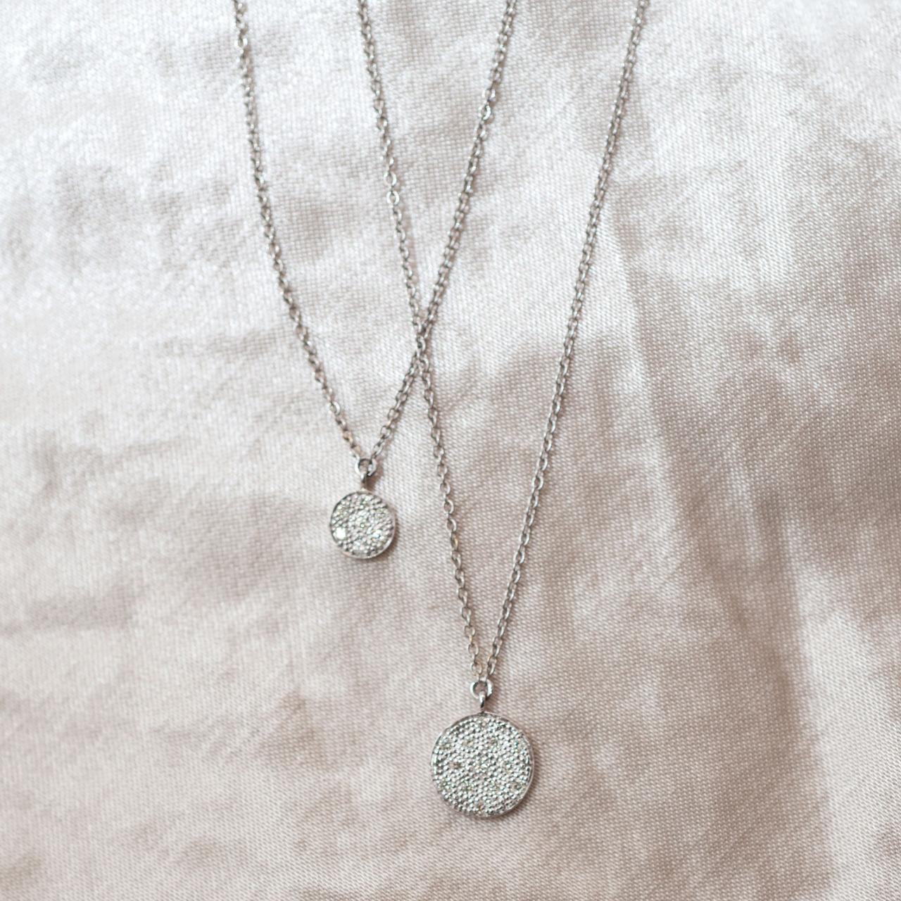Maxi diamond stardust necklace, white gold