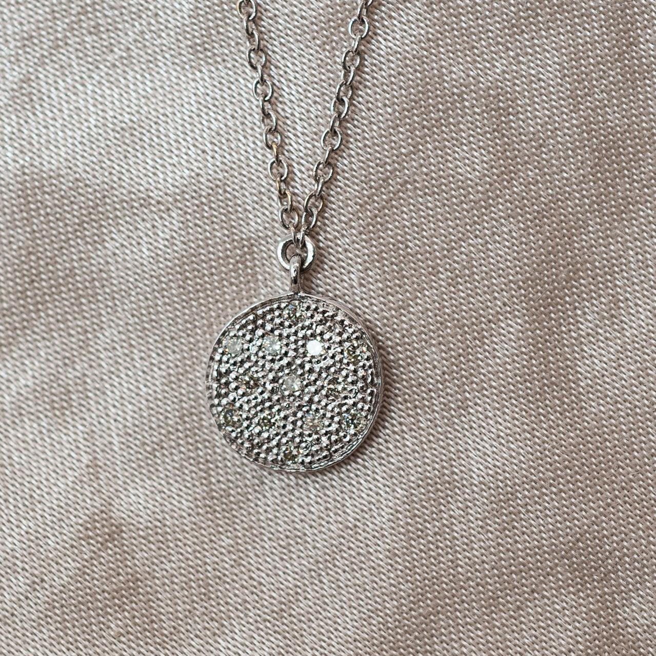 Maxi diamond stardust necklace, white gold