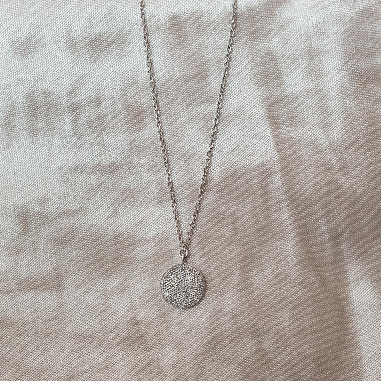 Maxi diamond stardust necklace, white gold