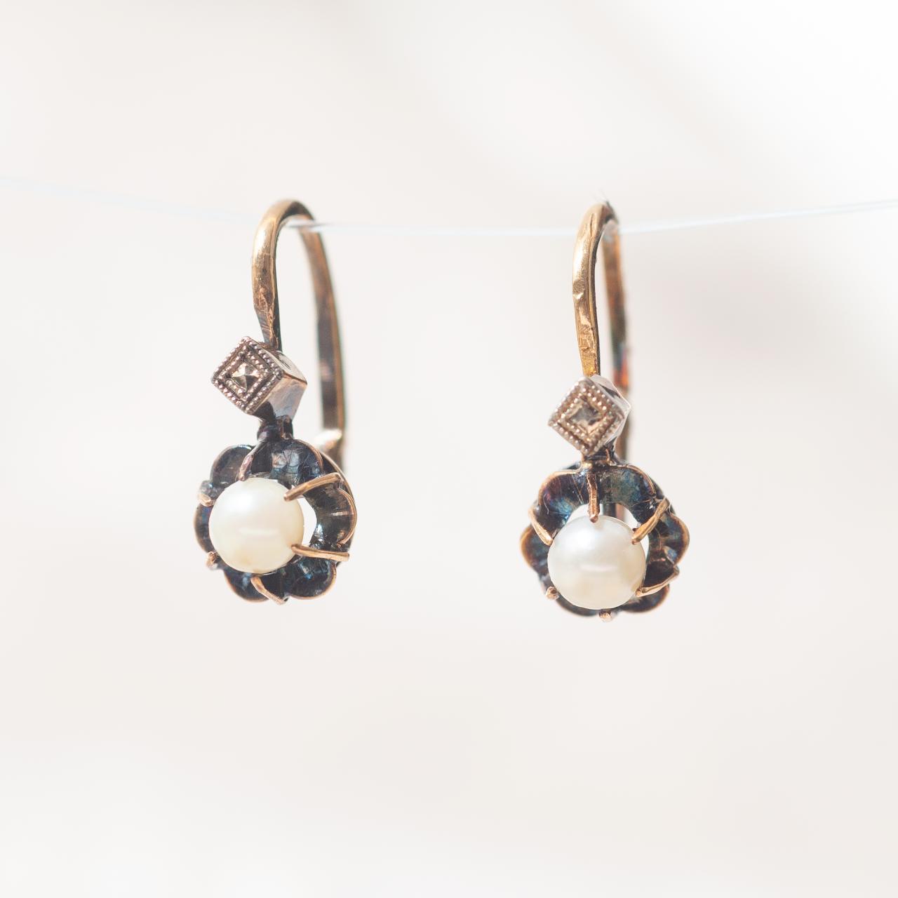 Dainty pearl earrings
