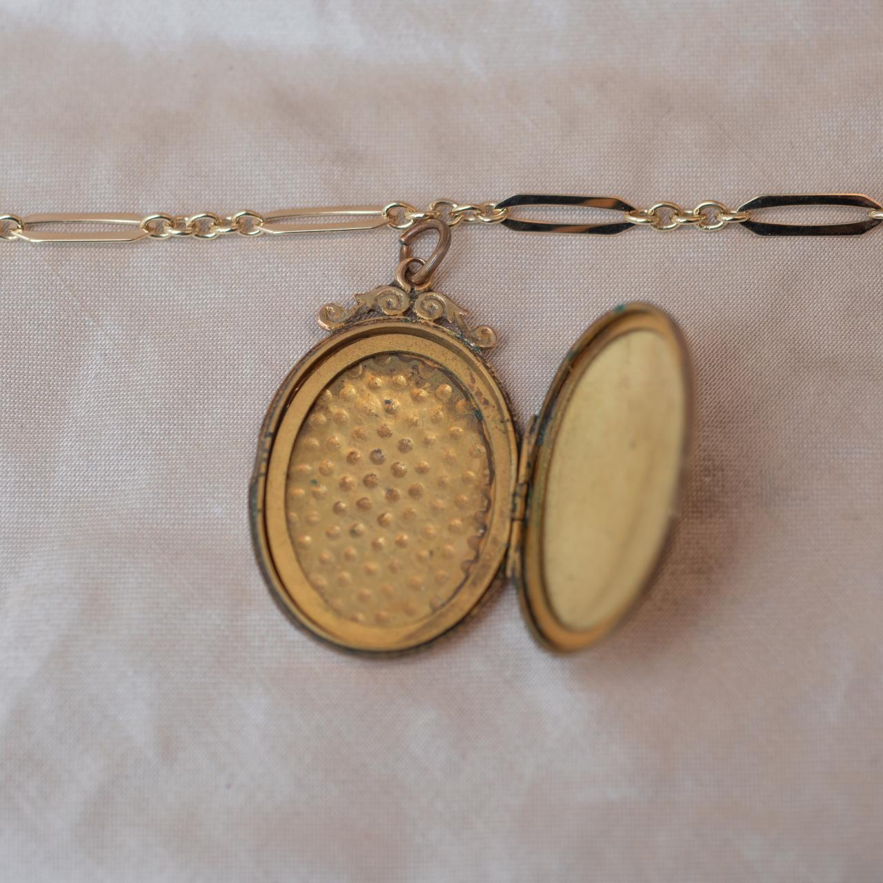 Diamond set antique locket