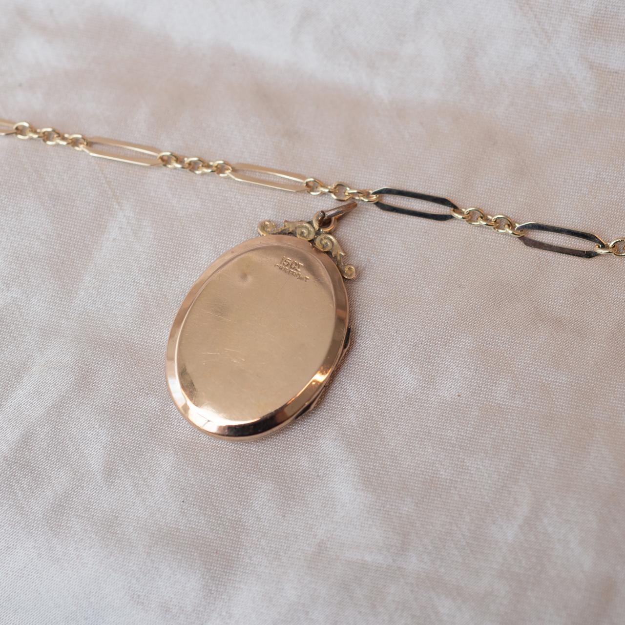 Diamond set antique locket