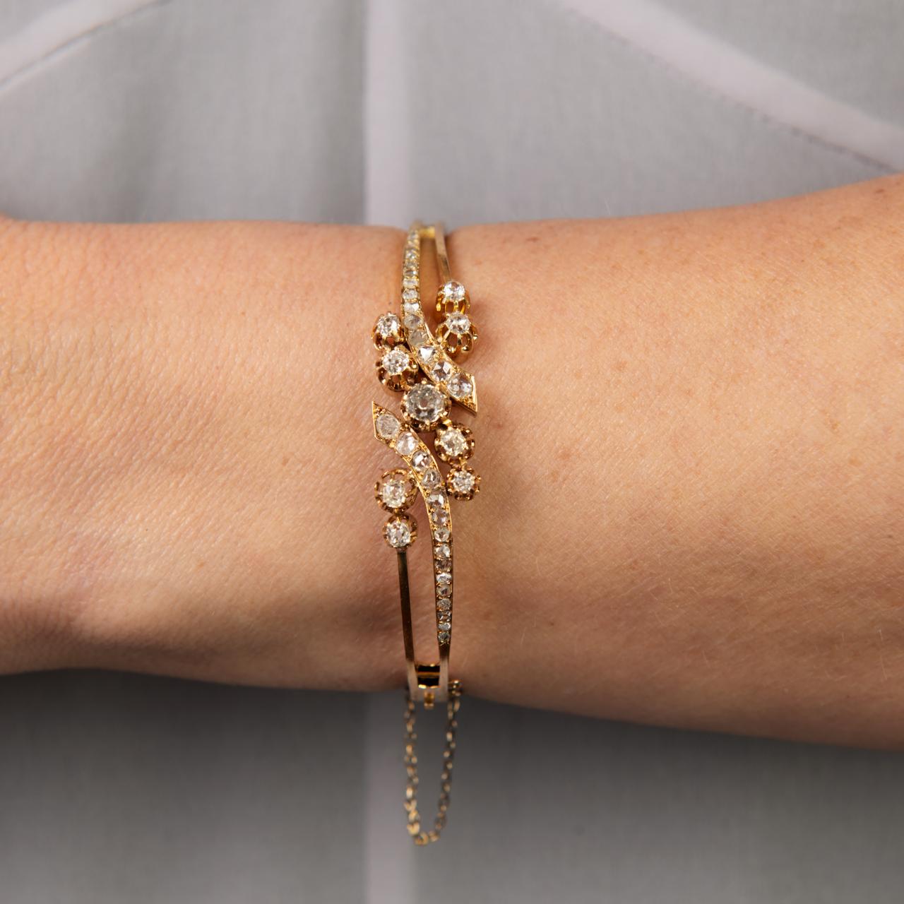 Antique French Diamond Bangle