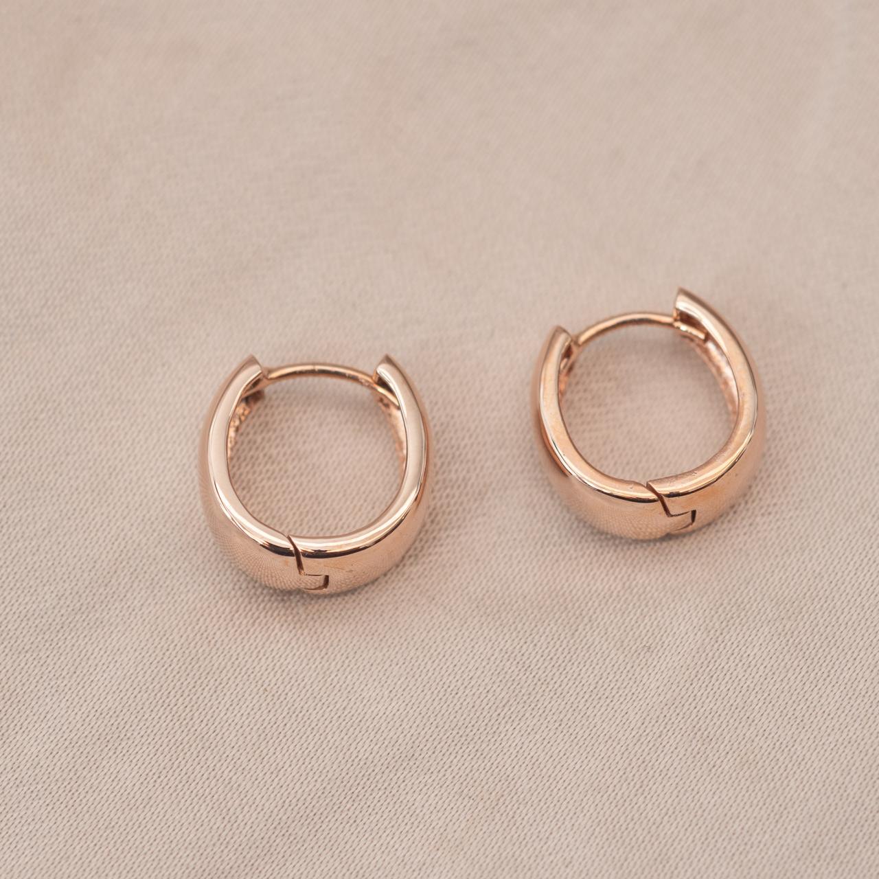 Taper Huggie earrings, rose gold