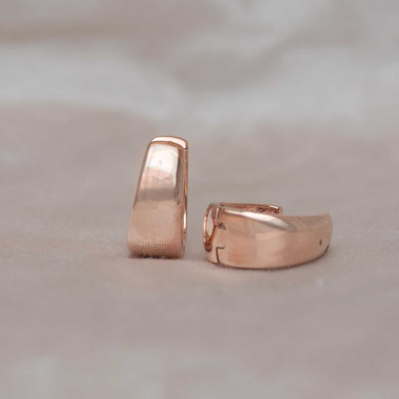 Taper Huggie earrings, rose gold