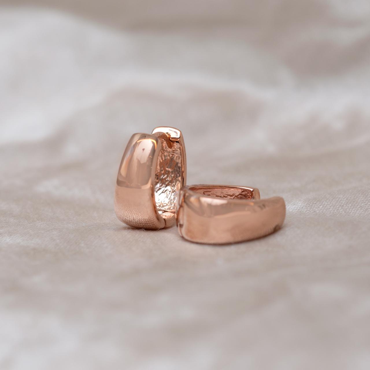 Taper Huggie earrings, rose gold