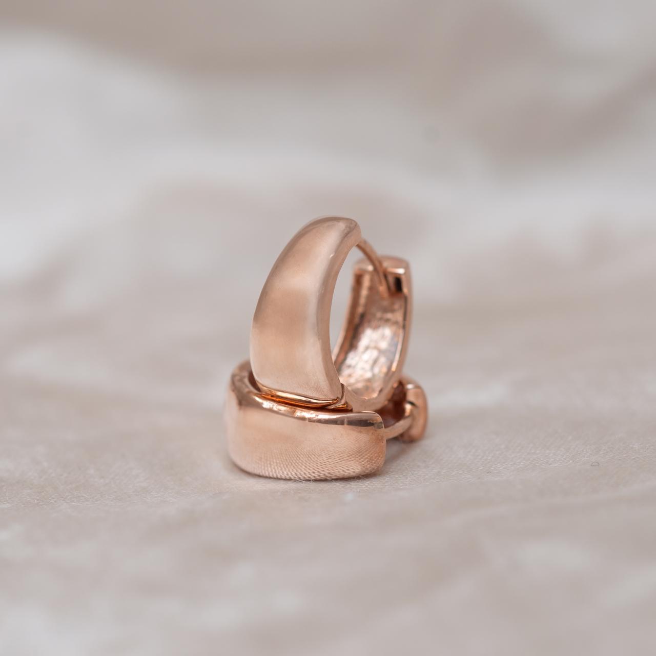 Taper Huggie earrings, rose gold