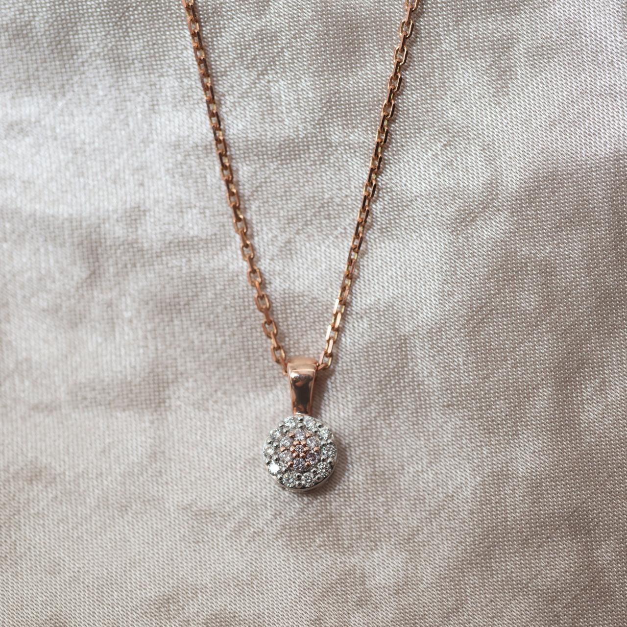 Australian Pink Diamond cluster pendant