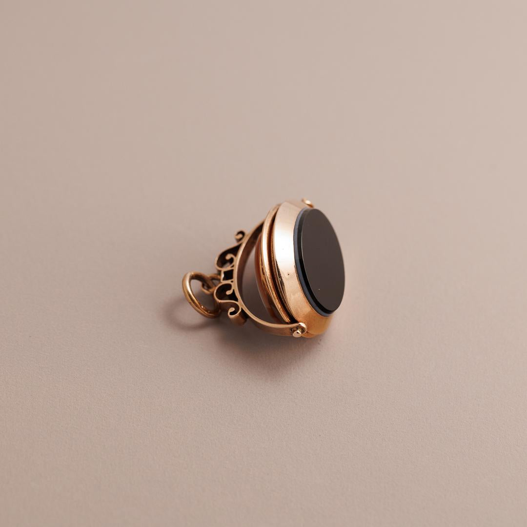 9ct gold locket swivel pendant