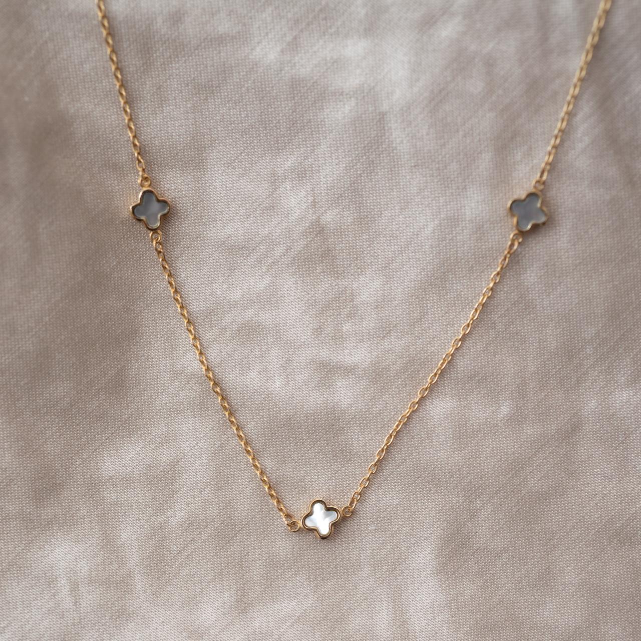 Clover Yellow Gold Necklace