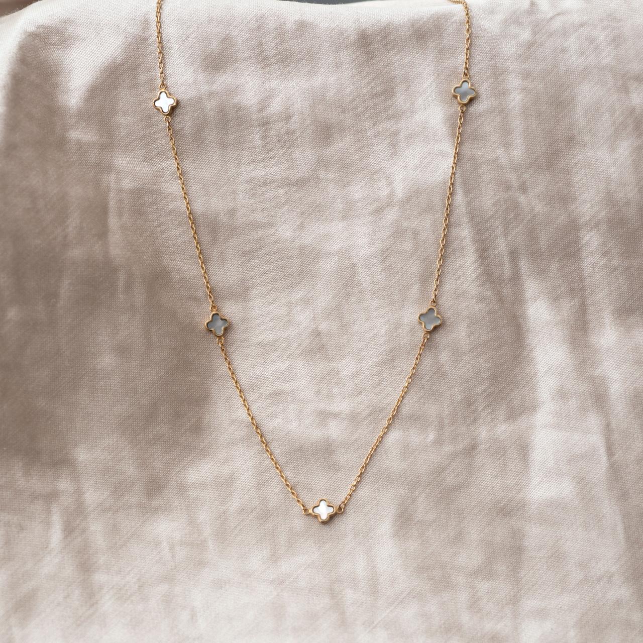 Clover Yellow Gold Necklace