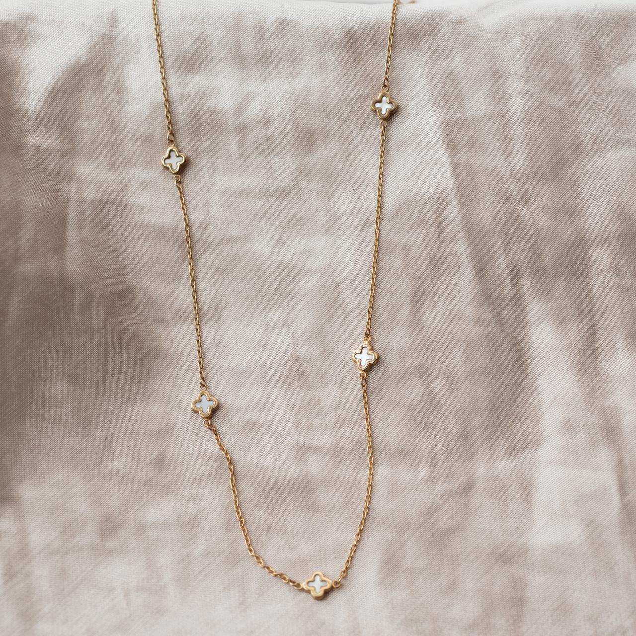 Clover Yellow Gold Necklace