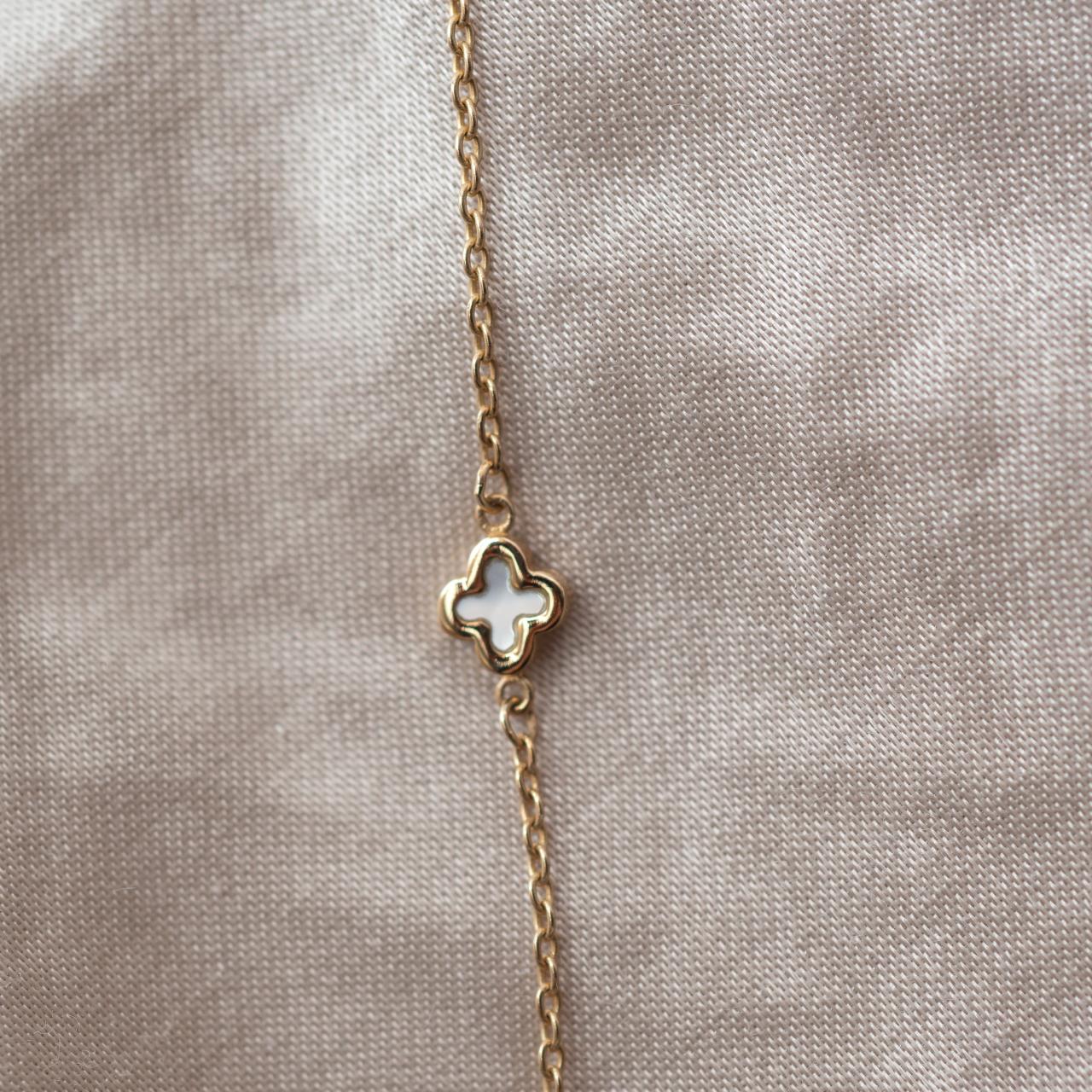 Clover Yellow Gold Necklace