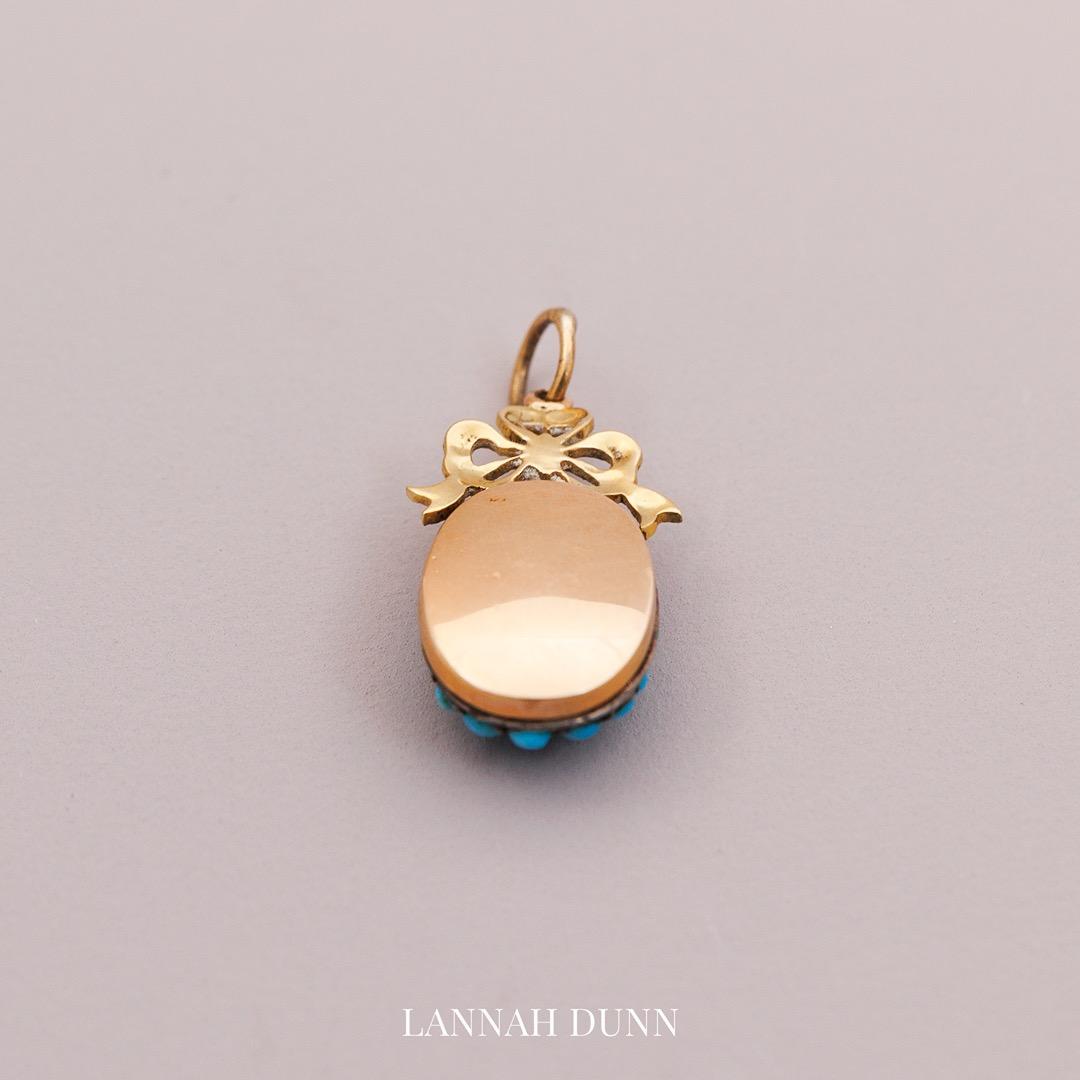 Antique Turquoise gemset pendant