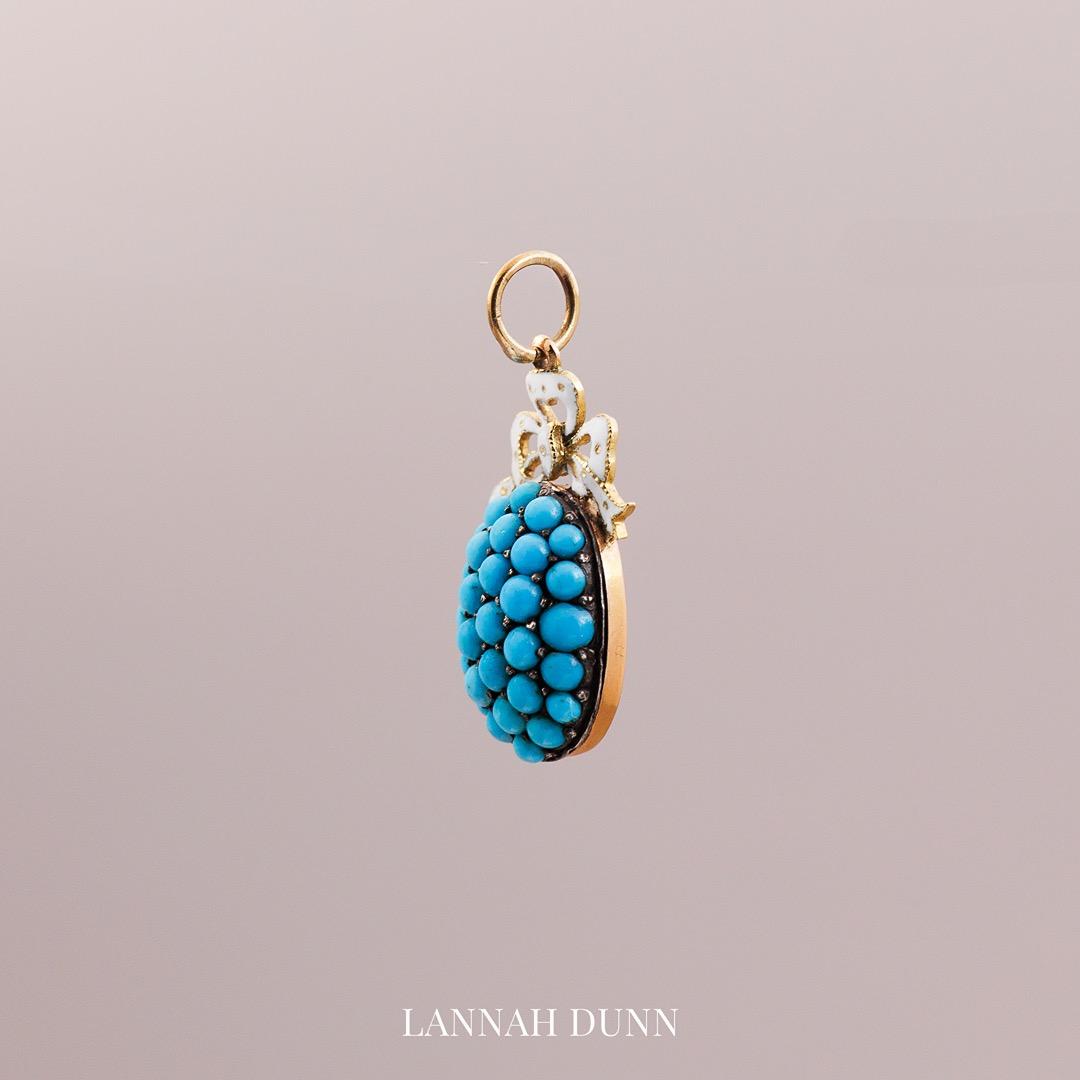 Antique Turquoise gemset pendant