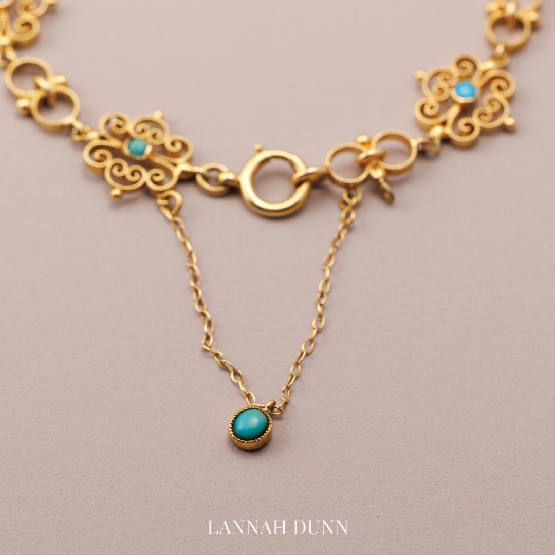 Filigree turquoise antique bracelet