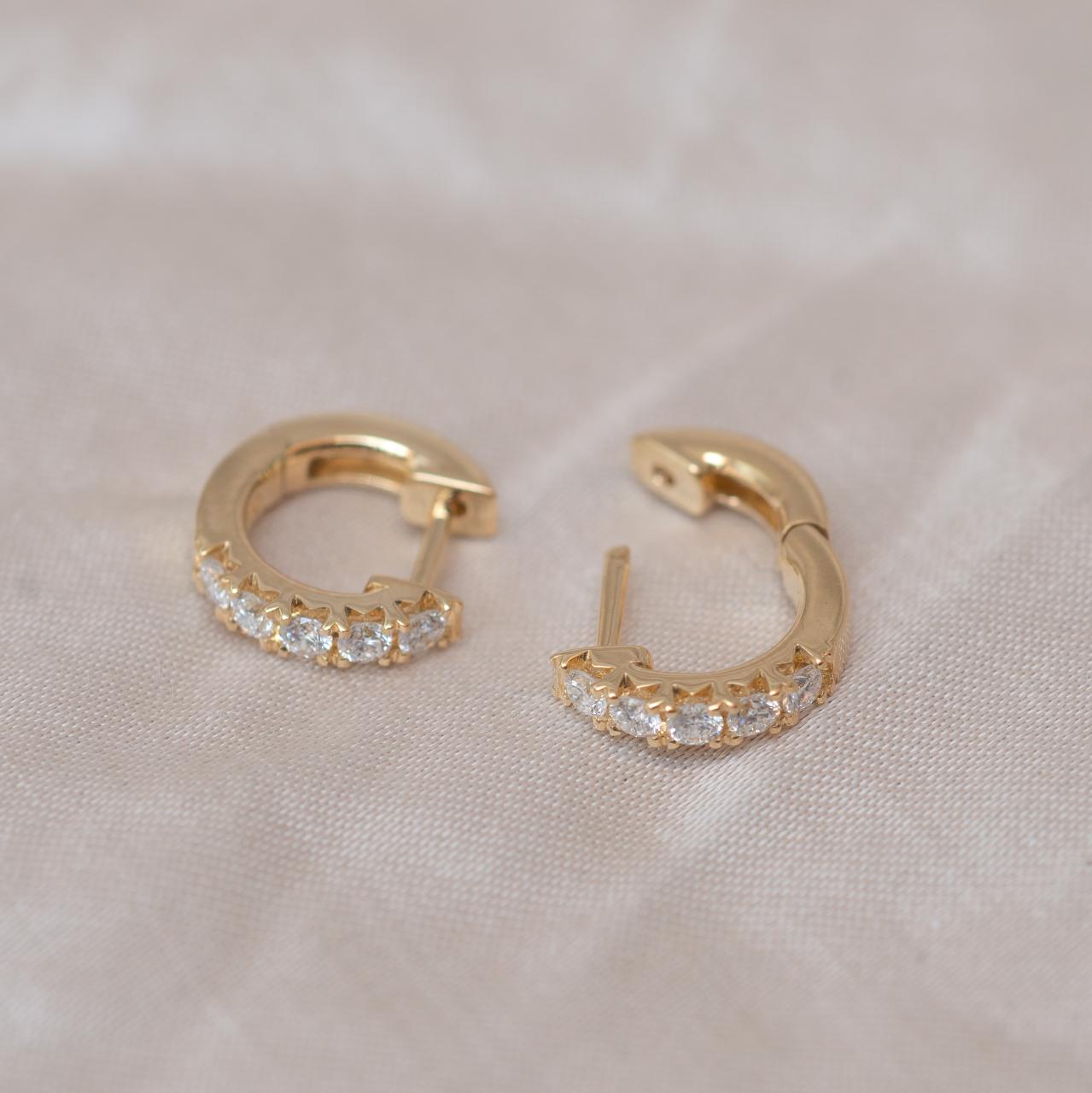 LD Midi Diamond Cuff earrings, Yellow gold