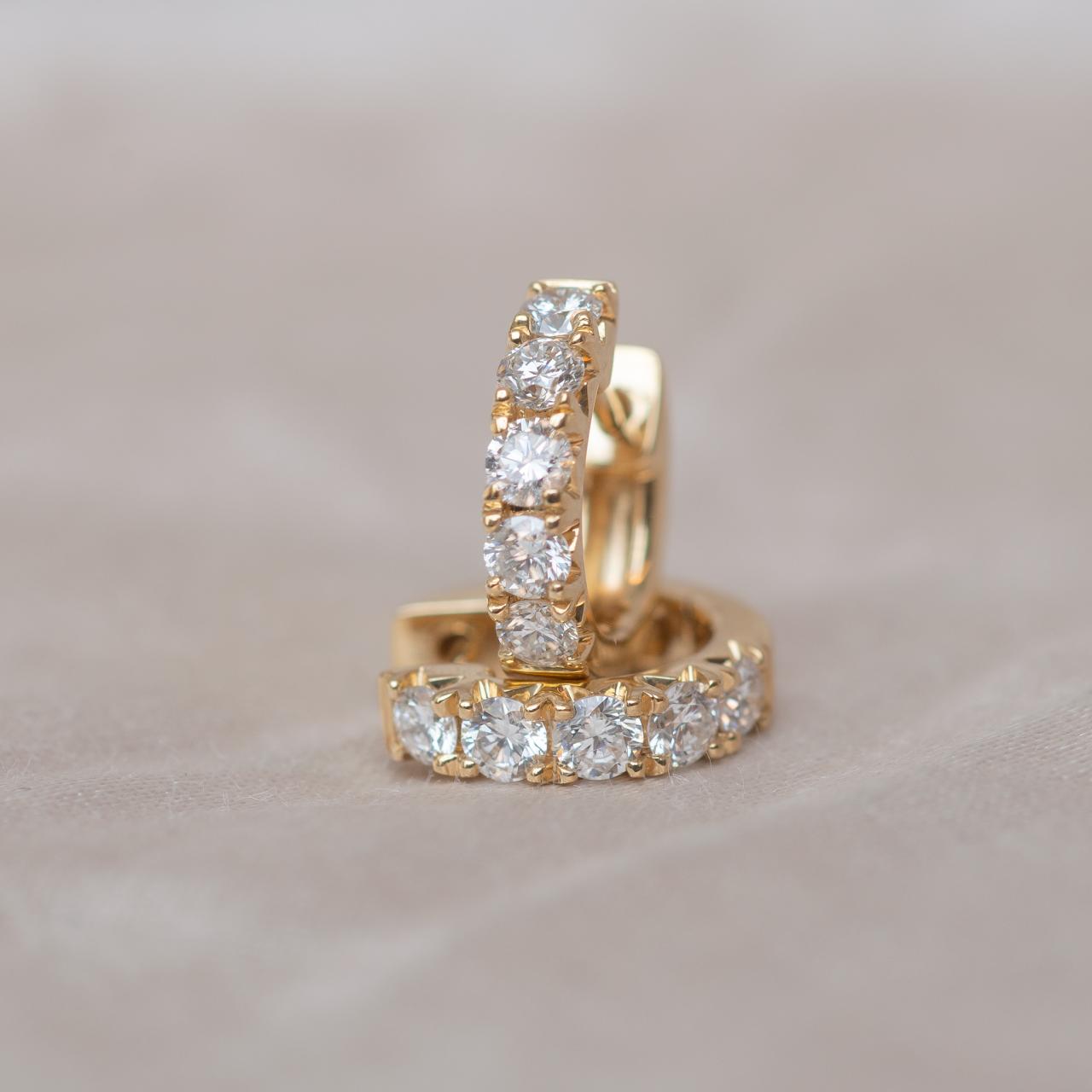 LD Grandi Diamond Cuff earrings, Yellow gold