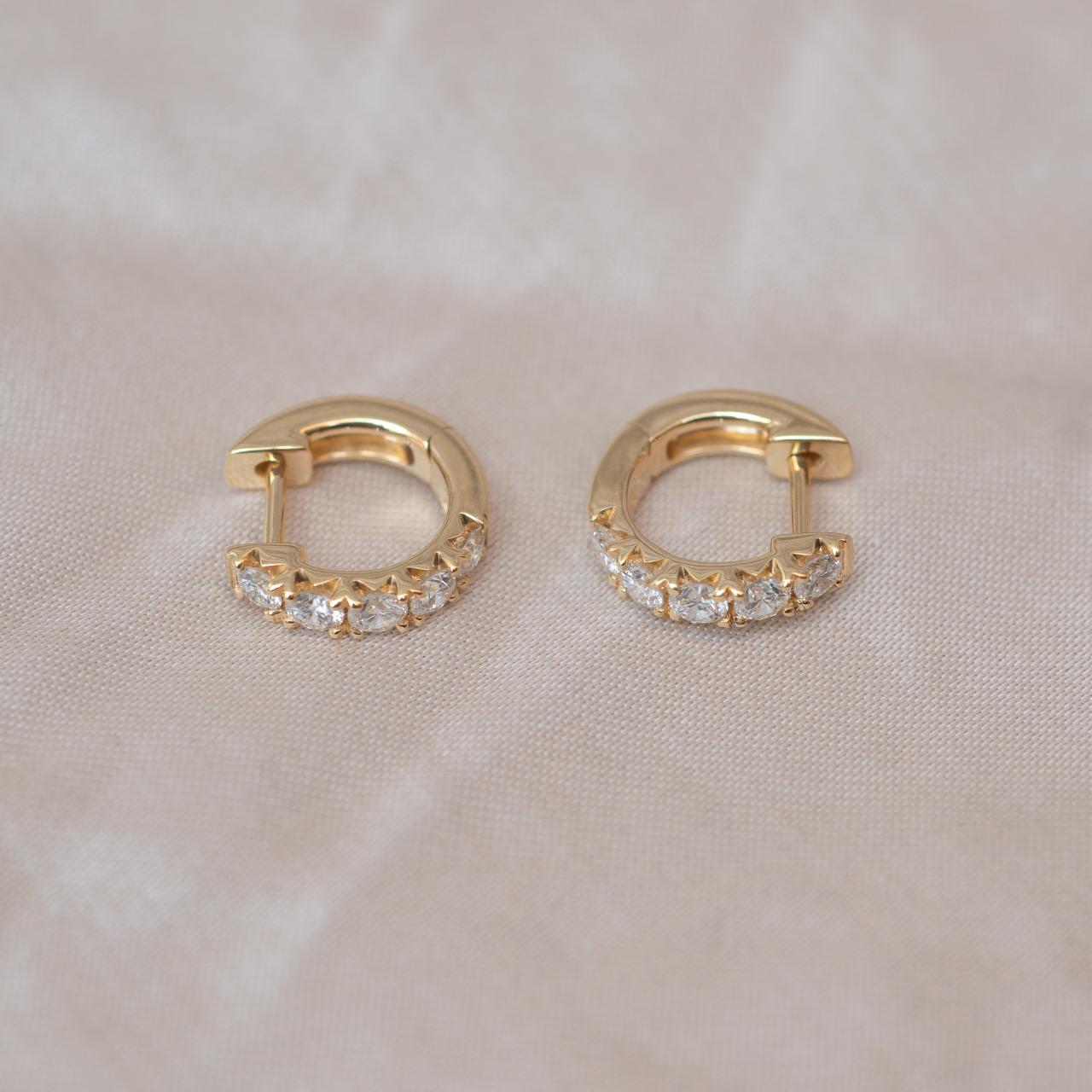 LD Grandi Diamond Cuff earrings, Yellow gold