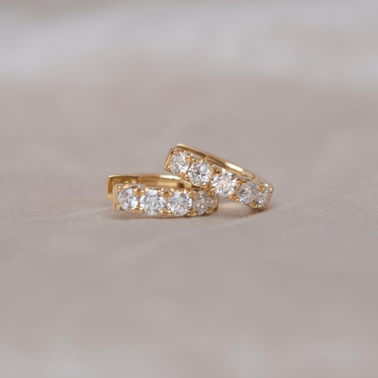 LD Grandi Diamond Cuff earrings, Yellow gold