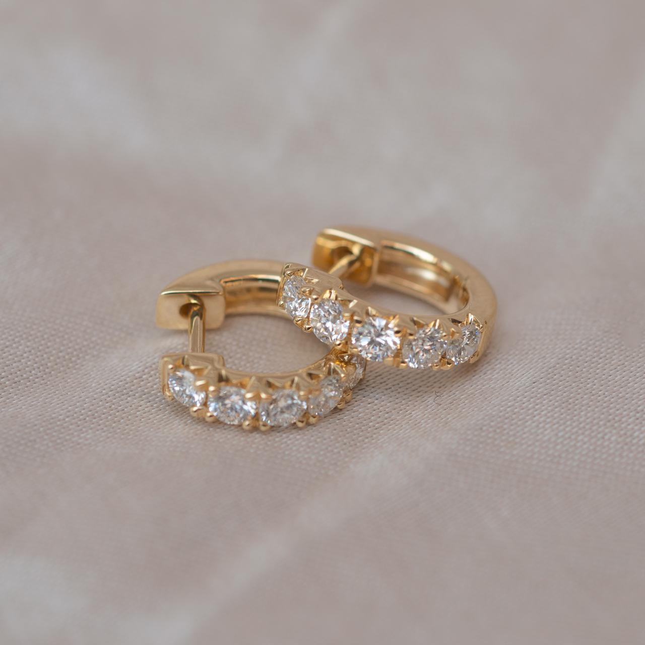LD Grandi Diamond Cuff earrings, Yellow gold