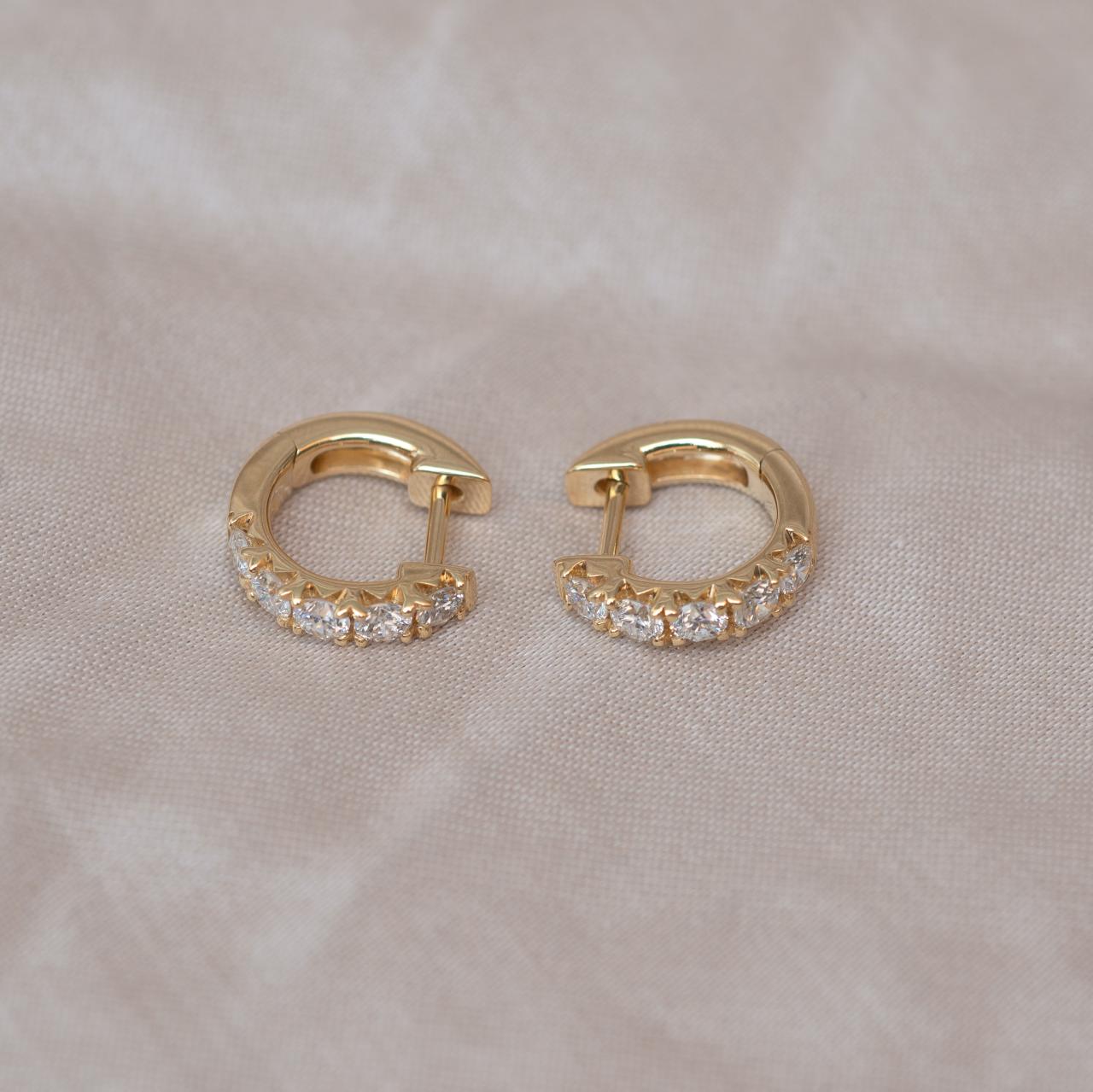 LD Grandi Diamond Cuff earrings, Yellow gold