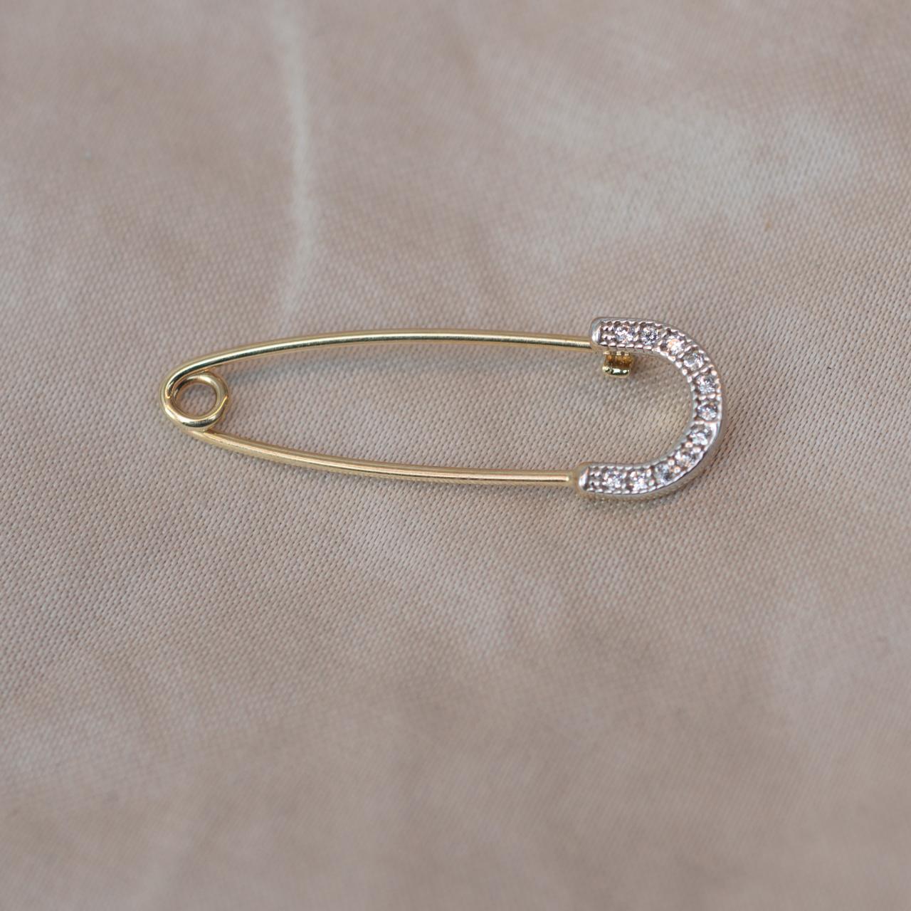 Yellow gold & cubic extender pin