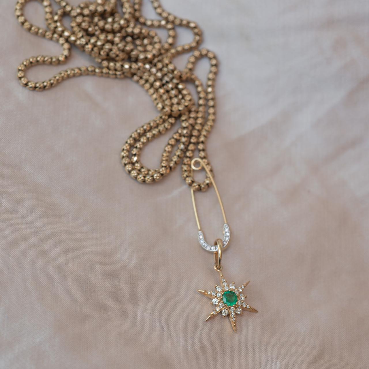 Yellow gold & cubic extender pin
