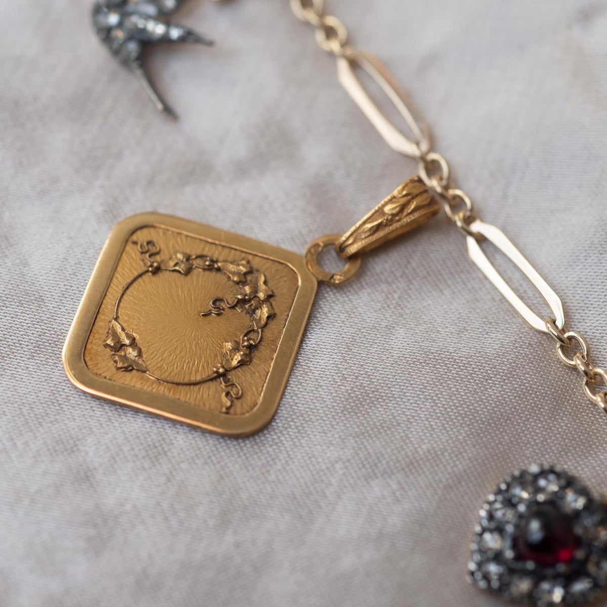 18ct antique French multi-gold medal pendant