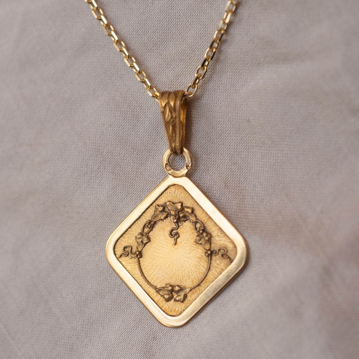18ct antique French multi-gold medal pendant