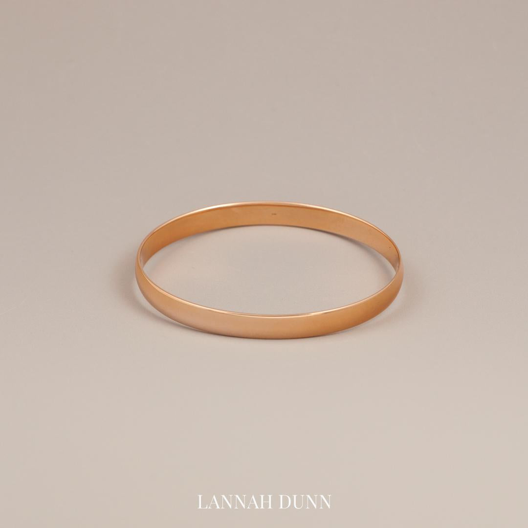 LD Solid Oval, half round, 9ct rose