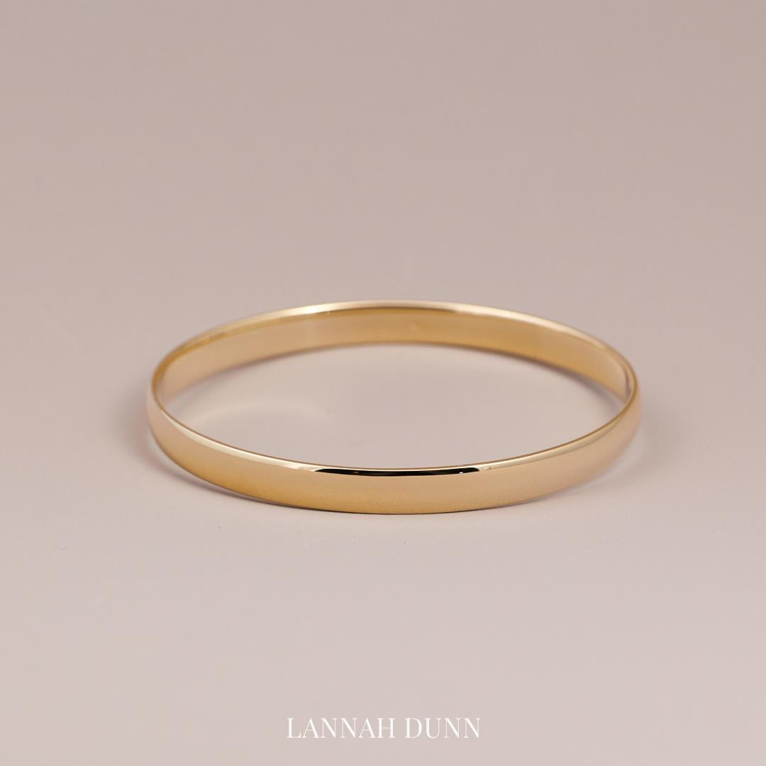 LD Solid Oval, half round, 9ct yellow