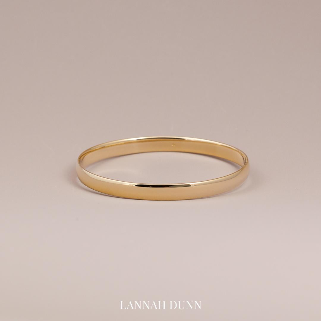 LD Solid Oval, half round, 9ct yellow